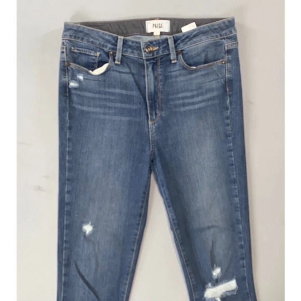 Paige Hoxton Crop Distressed , Raw Cuff Jeans Women's Size 30